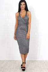 Mina Silver Halterneck Dress