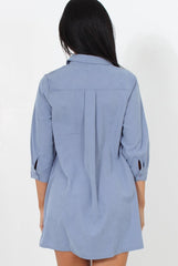 Mina Blue Button Front Shirt