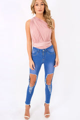 Pink Multiway Slinky Bodysuit - Mindy