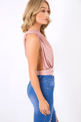 Pink Multiway Slinky Bodysuit - Mindy