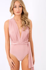 Pink Multiway Slinky Bodysuit - Mindy