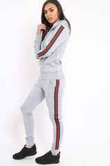 Grey Tracksuit with Sports Trim - Misha