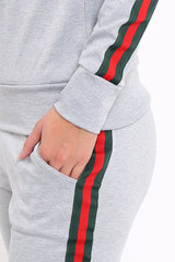 Grey Tracksuit with Sports Trim - Misha