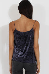 Blue Velvet Cami Top - Misty