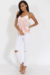 Nude Velvet Cami Top - Misty