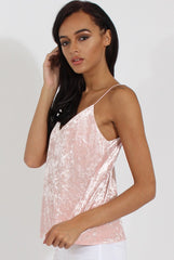 Nude Velvet Cami Top - Misty