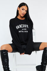 Black Oversized Vancouver Sweatshirt - Kyran