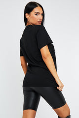 Black Logo Printed T-Shirt - Cree