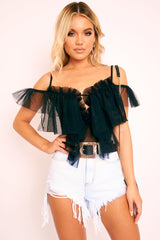 Bleach Light Denim Extreme Rip Front Shorts - Aarya