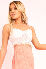 White Lace Corset Bralet - Gelila