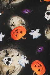 Black Halloween Theme Swing Dress - Mona