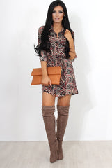 Mona Black Paisley Print Shirt Dress