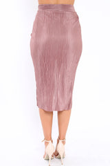 Rose Pleated Wrap Over Skirt - Monica