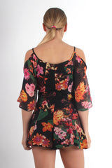 Morgan Black Floral Playsuit
