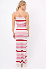 Pink Striped Maxi Dress - Kiah