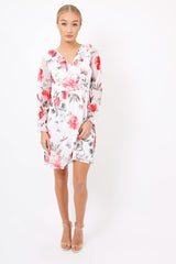 White Floral Lace Frill Dress - Fluer