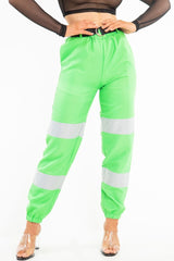 Green Reflective Belted Trousers - Gennie