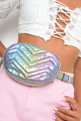 Holographic Oval Quilted Belt Bag - Harvie