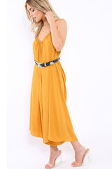 Mustard Culotte Jumpsuit - Aj