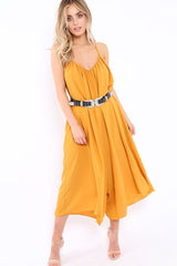 Mustard Culotte Jumpsuit - Aj