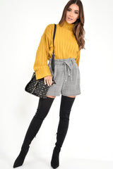 Mustard Knit High Neck Jumper - Jaelynn