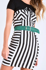 Teal Leopard Print Wide Belt - Myanni