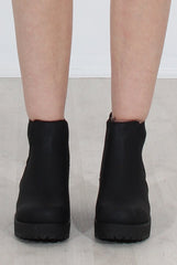 Zohey Black PU Ankle Boots