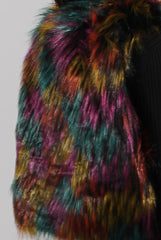 Multicolored Faux Fur Cropped Gilet - Naeva