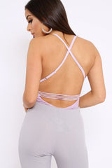 Lilac Lace Open Back Bodysuit - Naomie