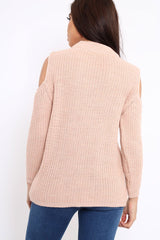Rose Distressed Pearl Chunky Knit Jumper - Narla