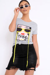 Grey Hanging Glasses 1986's T-shirt - Natally