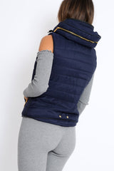 Navy Padded Gilet - Ariella