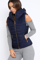 Navy Padded Gilet - Ariella