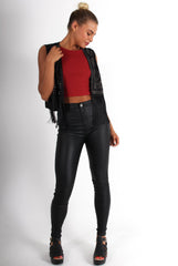 Naya Black Studded Waistcoat