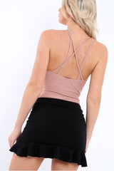 Mauve Front Harness Bodysuit - Neema