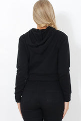 Neem Black Slogan Pullover Hoodie