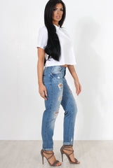 Narz White Cropped Shirt