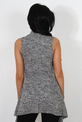 Neri Grey Side Split Top