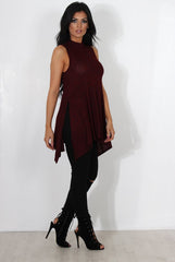Neri Wine Side Split Top