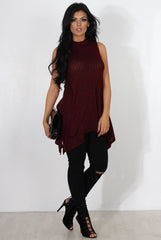 Neri Wine Side Split Top