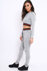 Grey Tracksuit with Red Green and Black Side Stripe - Nessa