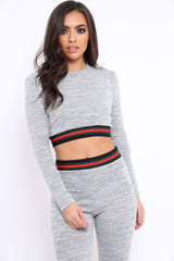 Grey Tracksuit with Red Green and Black Side Stripe - Nessa