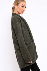 Khaki Shimmery Cardigan - Nicky