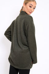 Khaki Shimmery Cardigan - Nicky
