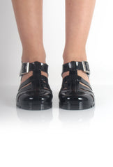 Nicki Black Heeled Jelly Sandals