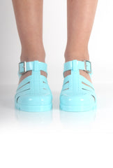 Nicki Mint Heeled Jelly Sandals