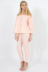 Light Pink Lace Two Piece - Nicole