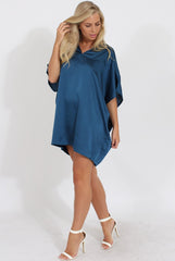 Navy Kimono Style Oversized Dress - Nicolette