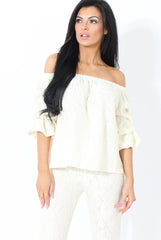 Cream Lace Two Piece - Nicole