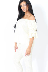 Cream Lace Two Piece - Nicole